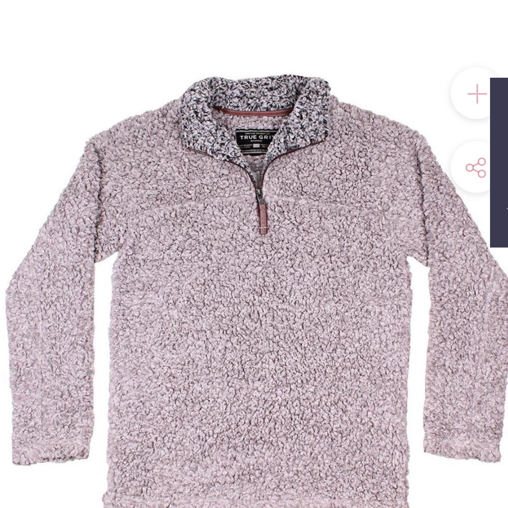 True Grit Sherpa Pull Over Light Brown